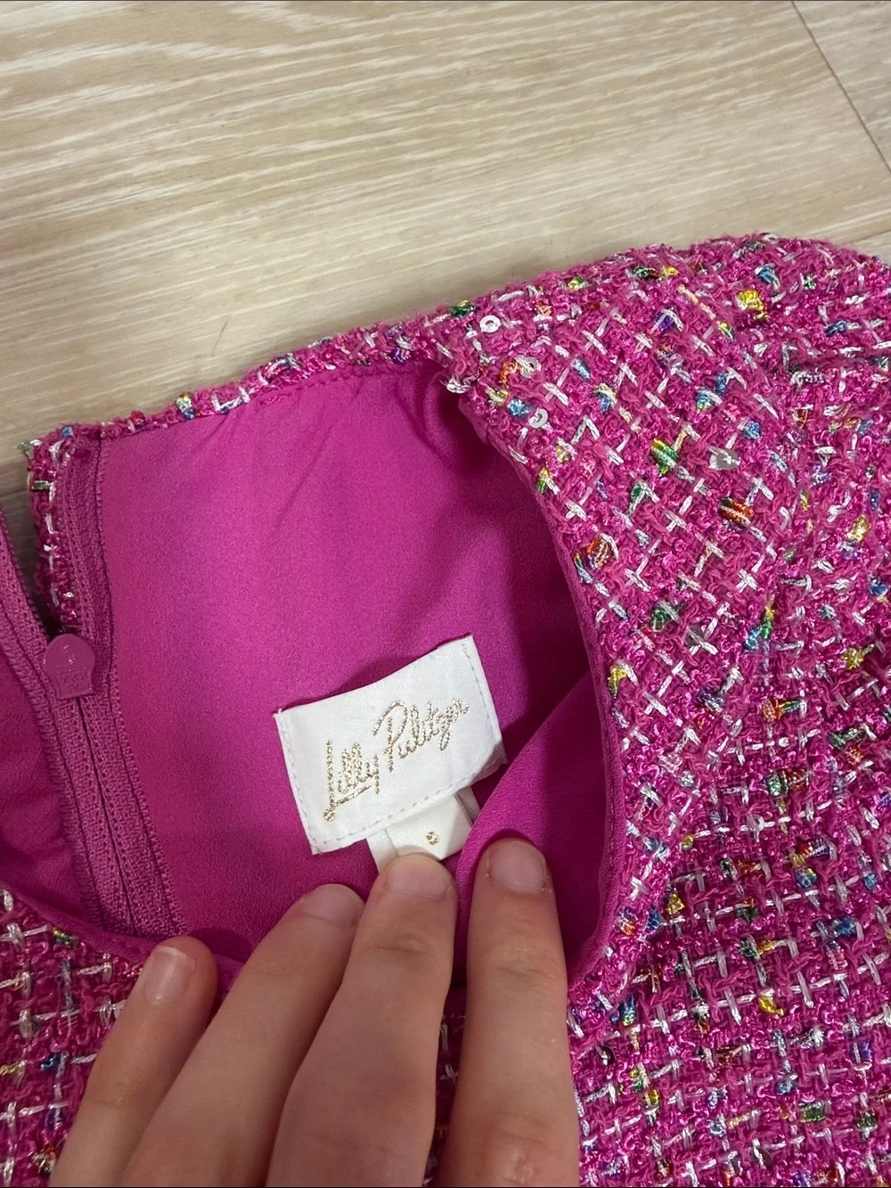 Lilly Pulitzer Girls Purple Tweed Dress